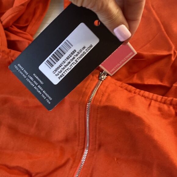 Pretty little thing Plus Rust One Shoulder Corset Top Size 22 (3XL) NWT - Picture 9 of 11